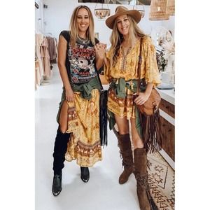 NWT Spell And The Gypsy Mystic Maxi Skirt - Sunflower